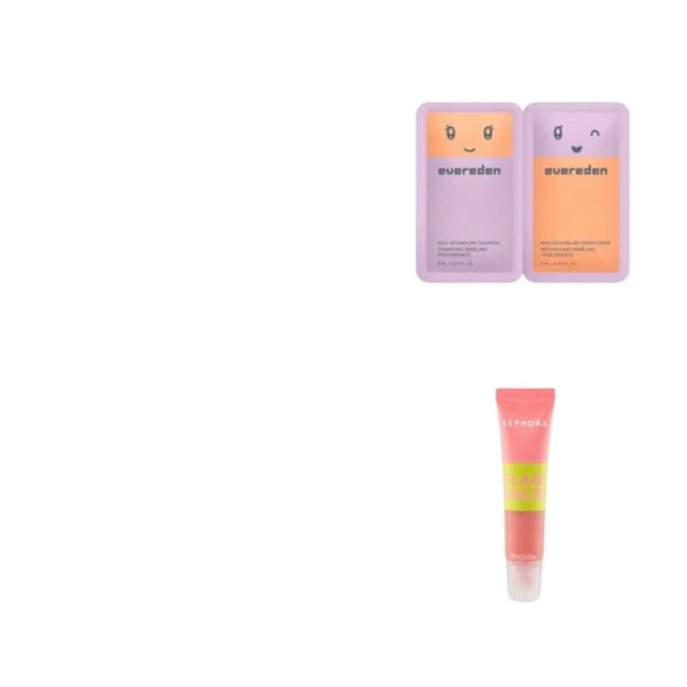 Evereden Kids Shampoo & Conditioner Samples + Sephora Collection Glaze Lip Balm